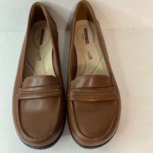 Clarks Leather Slip on Loafers Ashland‎ Lily Tan 7.5 M